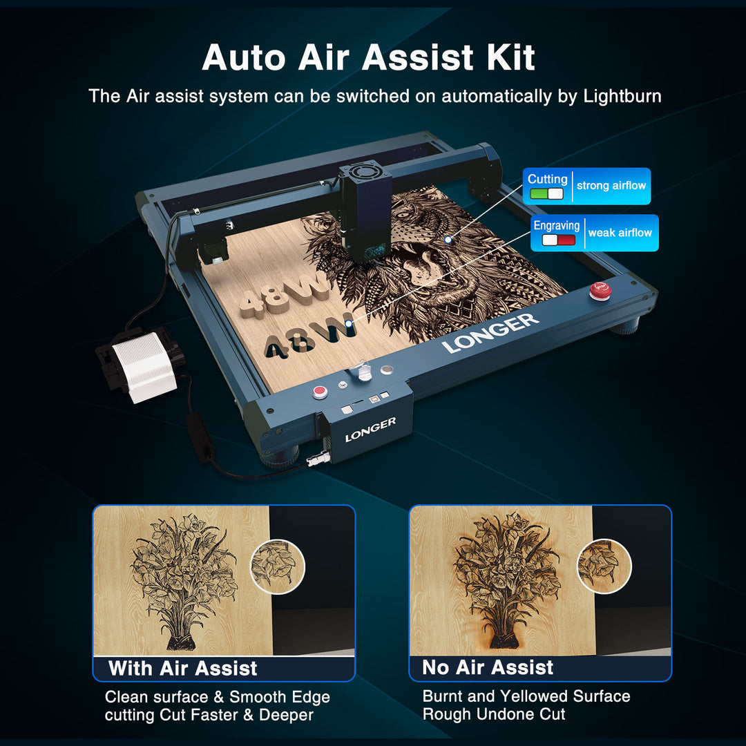LONGER Laser B1 40W Engraver C - огляд і ціна Woodworking Apps