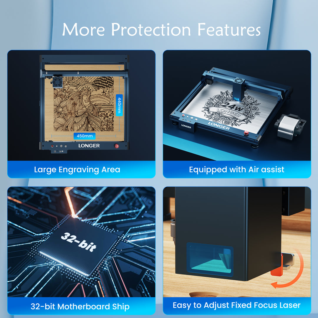 LONGER Laser B1 40W Engraver C - огляд і ціна Woodworking Apps